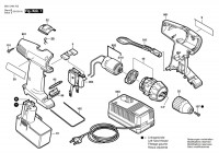 Bosch 0 601 949 703 Gsr 7,2 V Cordless Screw Driver 7.2 V / Eu Spare Parts